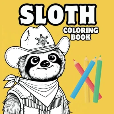 Abbildung von SLOTH COLORING BOOK: FUN AND RELAXING PAGES FOR KIDS; CREATIVE ADVENTURE; EXPLORE, COLOR LEARN