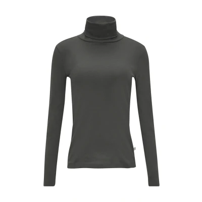 Abbildung von QS MIT Rollkragen Langarmshirt, Damen, Größe: XS, Anthrazit
