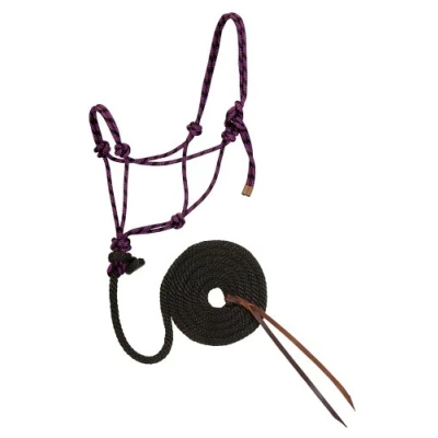 Abbildung von Weaver Leather Diamond Braid Halfter und Leine, Lila Jazz/Schwarz