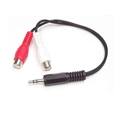 Abbildung von StarTech.com 15cm Audiokabel 3,5mm Klinke auf 2x Cinch (Stecker/Buchse) Klinkenstecker/RCA Y Kabel mit und 2 RCA/Cinch