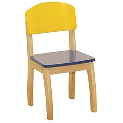 Abbildung von roba Kinderstuhl, Stuhl mit Lehne für Kinder, Holz bunt lackiert, 61,5x32,5x32,5cm, Sitzhöhe 31,5 cm