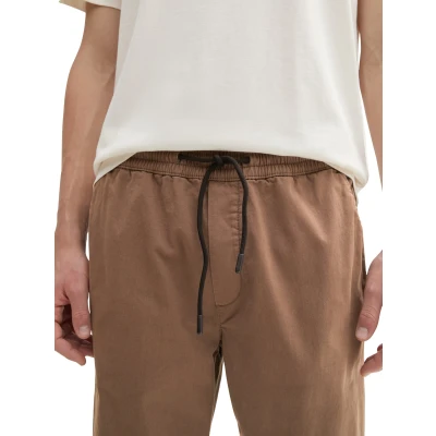 Abbildung von TOM TAILOR Denim Chinohose mit Gummizug am Bein und Bindeband