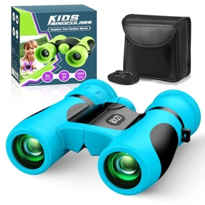 Abbildung von Fernglas Kinder Vergrößerung 8X21, Geschenke Junge Mini Spielzeug ab 3 12 Jahre, Outdoor Fernrohr Kindertagsgeschenke für Kleine Jungen Weihnachten