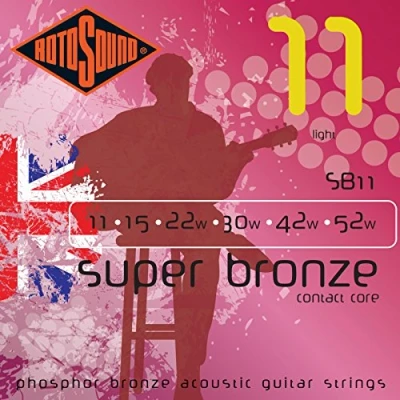 Abbildung von Rotosound SB Super Bronze Piano String Akustikgitarre Phosphor Satz Light 11 52 SB11