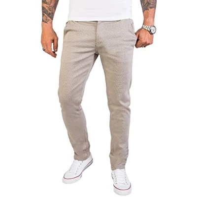 Abbildung von Rock Creek Herren Chino Hose Slim Fit Business Hosen Chinohose Stoffhose Chinos für Männer Casual Elegante RC 2154 Beige W40 L30