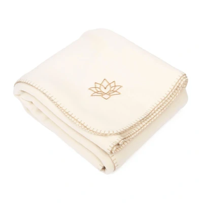 Abbildung von Yogadecke Asana Blanket. Fleece. Opal beige