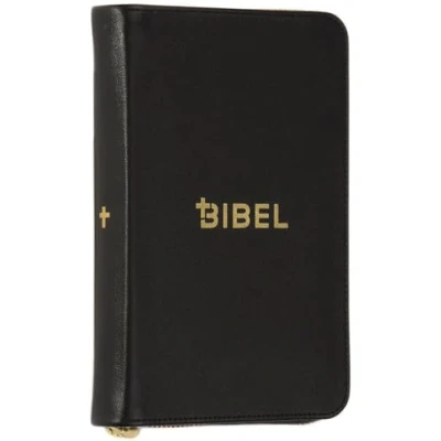 Abbildung von Die Bibel Schlachter 2000 Miniaturausgabe (Kalbsleder, flexibler Einband, schwarz, Goldschnitt, Reißverschluss)