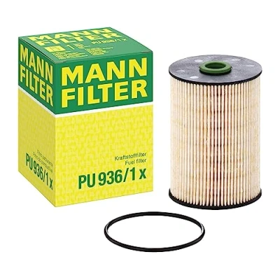 Abbildung von MANN FILTER PU 936/1 x Kraftstofffilter mit Dichtung VOLKSWAGEN: Jetta 4, Passat B6 Variant, Golf Plus / Crossgolf, SEAT: Altea, Leon II Schrägheck
