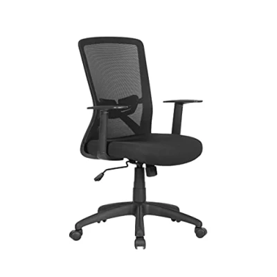 Abbildung von byLIVING Chefsessel Long/Bürostuhl/Bezug Stoff/Mesh schwarz/Wippmechanik/Sicherheitsklemmschutz/Höhenverstellung/gebremste Sicherheitsrollen/B 52,5, H95,5 103, T 60,5