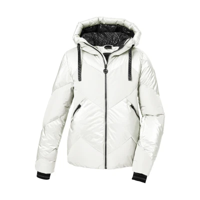 Abbildung von killtec Damen Skijacke/Funktionsjacke in Daunenoptik mit abzippbarem Schneefang KSW 100 WMN SKI QLTD JCKT, gebrochenes weiss, 36, 42036 000