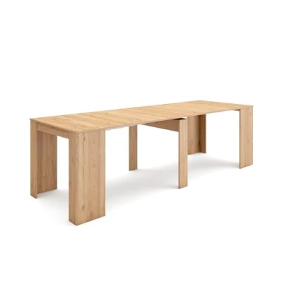 Abbildung von Skraut Home Ausziehbarertisch Multifunktionaler ausziehbarer 260 Für 12 Gäste Esszimmertische Moderner Stil Eiche