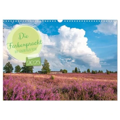 Abbildung von Die Farbenpracht der Lüneburger Heide (Wandkalender 2025 DIN A3 quer), CALVENDO Monatskalender