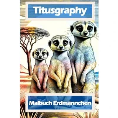 Abbildung von TITUSGRAPHY Malbuch Erdmännchen: 52 Ausmalbilder für Jung und Alt
