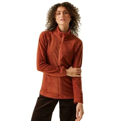 Abbildung von Regatta Mayse Damen Fleecejacke mit durchgehendem Reißverschluss, Ockerrot, 40