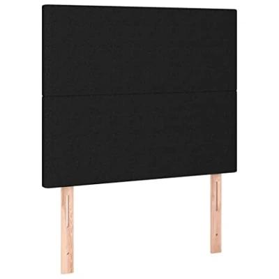 Abbildung von vidaXL Kopfteil Kopfteile 2 Stk. Schwarz 80x5x78/88 cm Stoff, (1 St)