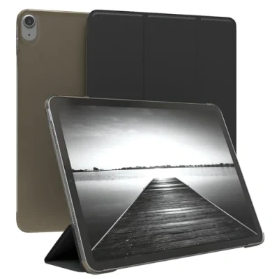 Abbildung von EAZY Case Schutzhülle für iPad Air 4 / 5 Hülle 10,9&quot; Smart Cover Tablet Smartcase zum Aufstellen Klapphülle mit Standfunktion Sleep Wake Up Funktion Tasche Kunstleder Etui Schwarz