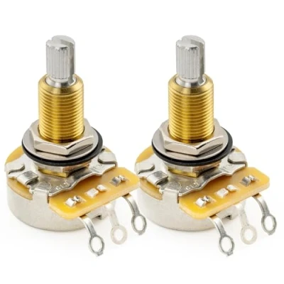 Abbildung von CTS Serie 450 A500K Long Shaft Potentiometer Audio Taper Poti für USA E Gitarre und Bass, 10% Toleranz (2er Set)