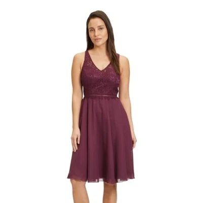 Abbildung von Vera Mont Cocktail MIT Spitze Cocktailkleid/festliches Kleid, Damen, Größe: 38, Shiny bordeaux