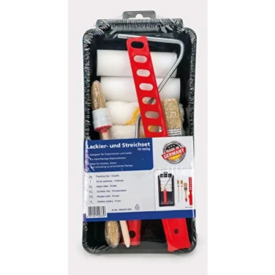 Abbildung von plid Malerset Premium Streichset Lackierset Pinsel Farbwanne Walze Steckbügel, (Set), Lackierset, Lackierzubehör, Farbwanne, Lackwalze