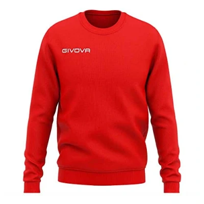 Abbildung von givova Unisex Felpa A Girocollo Sweatshirt mit Rundhalsausschnitt, Rot, 2XL, XXL