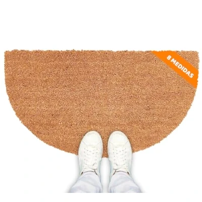 Abbildung von LucaHome Fußmatte für den Hauseingang, 40 x 70 cm, Halbmond, Kokosfaser mit Rutschfester Unterseite, Innen und Außenbereich, leicht zu reinigen, robuste Haus, Büro, Terrasse