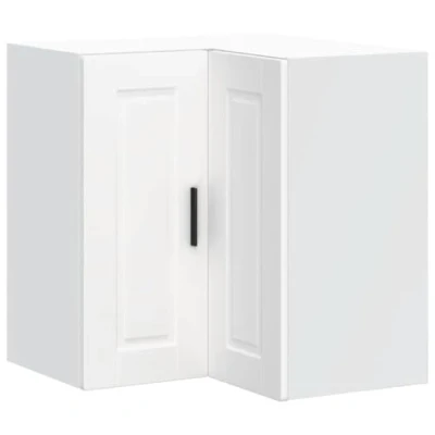 Abbildung von vidaXL Küchen Eckhängeschrank Porto Weiß Holzwerkstoff, für Küche, Küche Wandschrank, Eckschrank Hängend, Hängeschrank