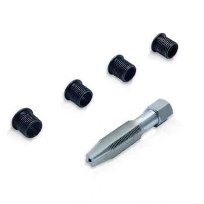 Abbildung von CCLIFE Reparatursatz für Zündkerzengewinde M10x1,0 5 tlg Gewinde Reparatur Set Zündkerzen Gewindeeinsatz M10 x 1,00