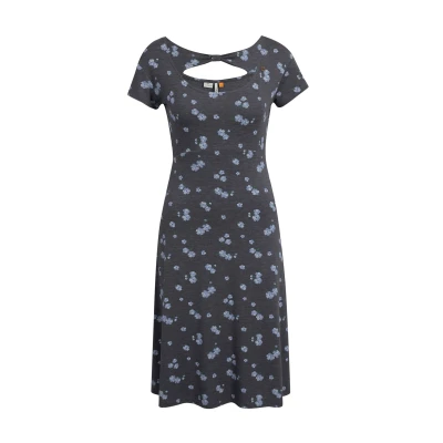 Abbildung von Ragwear Minikleid LUNNGO DRESS Ausschnitt hinten mit Detail und floralem Alloverdruck