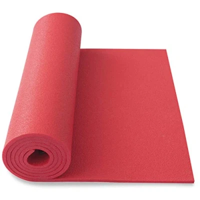 Abbildung von Schaumstoff Campingmatte Gymnastikmatte Aerobic Yoga Matte 180 x 50 0,8 210g (rot)