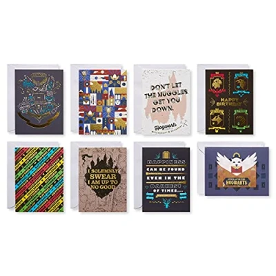 Abbildung von American Greetings Deluxe Harry Potter Karten Set mit Umschlägen, Geburtstag und alle Anlässe, 32 Stück