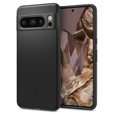 Abbildung von Google Pixel 8 Pro Hülle Kunststoff Spigen Hard Case/Backcover Handyhülle Schwarz