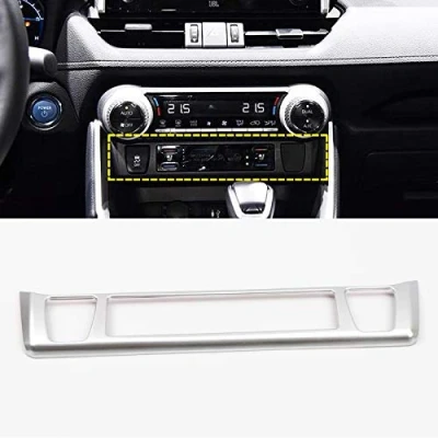 Abbildung von HIGH FLYING für RAV4 XA50 2019 2022 Silber Matt Interieur Mittelkonsole Dekor ABS Kunststoff 1 Stück (mit Sitzheizung)