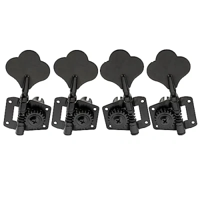 Abbildung von Musiclily Pro 2x2 Open Gear Mechaniken Set für 4 Saiter E Bass Precision Jazz Bass, Schwarz