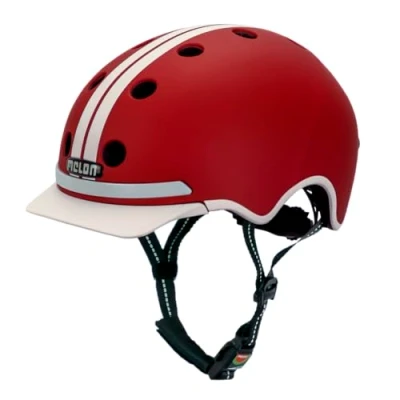 Abbildung von Melon Fahrradhelm E Series GT mit Vorder und Rücklicht, super leicht, Magnetverschluss, größenverstellbar, mehr als 50 Designs
