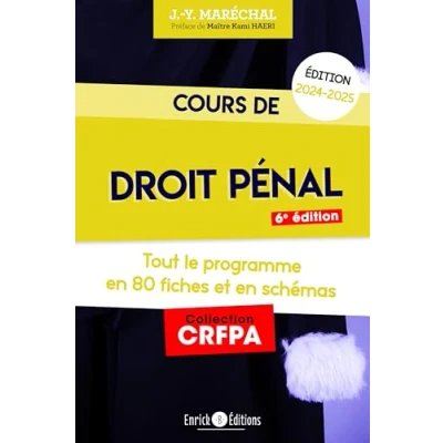 Abbildung von Cours de droit pénal 2024 2025: Tout le programme en 80 fiches et schémas