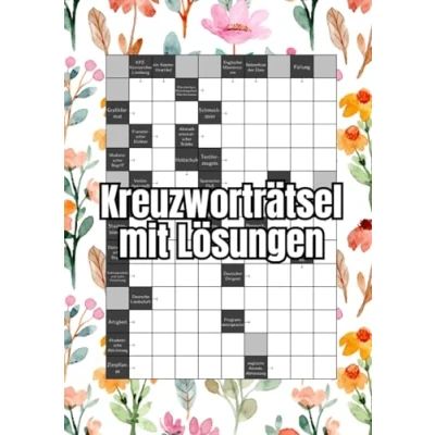 Abbildung von Kreuzworträtsel mit Lösungen: Schwere Fragen für reichlich Abwechslung Erwachsene und Senioren