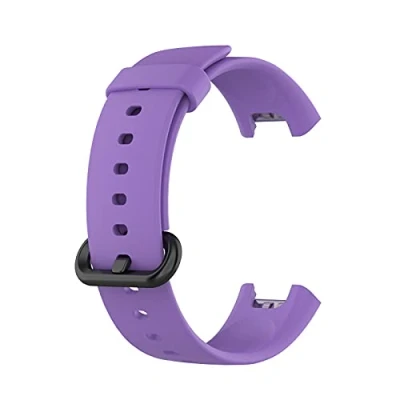 Abbildung von Armband Kompatibel mit Xiaomi Mi Watch Lite Sport Silikon Uhrenarmband Replacement Wechselarmband Ersatzarmband für Smartwatch (Lila, one Size)
