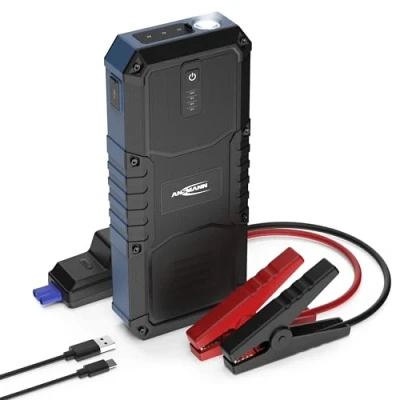 Abbildung von ANSMANN Starthilfe Powerbank, 2500A, 12V Fahrzeugbatterien, kompakt, Starter Auto,Motorrad,Boot, mit Lampe, 7L Benzin 4L Diesel, 3xUSB Anschluss