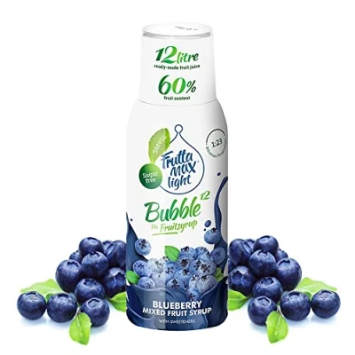 Abbildung von LIGHT Heidelbeere Fitness Sirup von FruttaMax Getränkesirup Zuckerfrei 60% Fruchtanteil 500ml