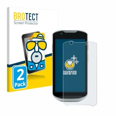 Abbildung von BROTECT Entspiegelungs Schutzfolie für Zebra TC57x/ 56/52 (2 Stück) Matte Displayschutz Folie, Anti Reflex, Fingerprint
