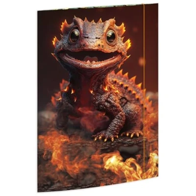 Abbildung von RNKVERLAG 45378 Zeichenmappe Dragon 310 x 440 mm, Dokumentenmappe für DIN A3, mit Gummizugverschluss, 1 Stück