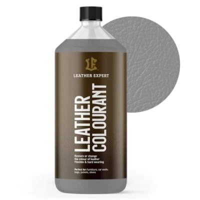 Abbildung von Sehr Deckend Wasser Lederfarbe Grau 1L Leather Paint für Natur und ÖkoLeder Dye Ohne Alkohol alle Lederaccessoires Reißt oder Blättert Nicht ab