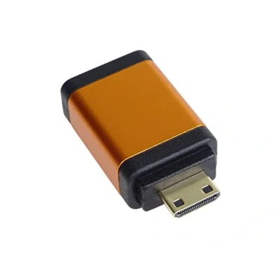 Abbildung von PremiumCord Adapter HDMI Typ A auf Mini C, Buchse Stecker, 4K @ 60Hz, Full HD 1080p, Farbe: orange