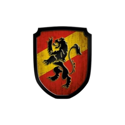 Abbildung von Wappenschild L&ouml;we, rot
