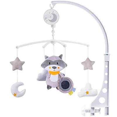 Abbildung von McNory Baby Musical Cot Mobile, Musik Mobile Design Universal Nursery Bed Cute Music Activity Crib Stroller Soft Toys for Newborn Infant Toddler