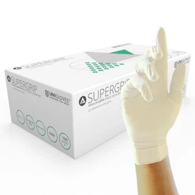 Abbildung von Unigloves Advanced Latex Untersuchungshandschuhe, Natur, Extra Large, 100