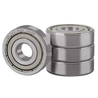 Abbildung von XiKe 4 Stück 6201ZZ Kugellager Abgedichtet 12x32x10mm Chromstahl und Vorgeschmiert, 6201 2Z Rillenkugellager mit Metall Doppeldichtungen.