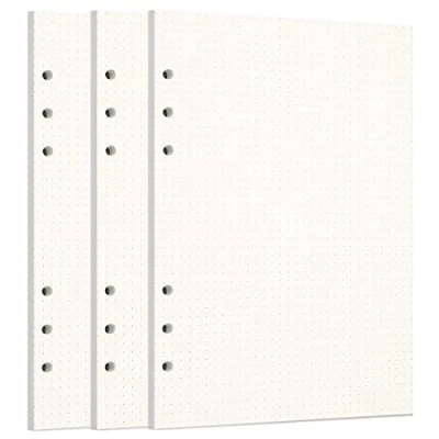 Abbildung von Zelten Lose Blatt Lochpapier Nachfüllpackungen Papier für 6 Loch Binder Persönlicher Organizer Tagebuch Notizbuch Nachfüllbarer Planer, Dotted, A5/6 Hole