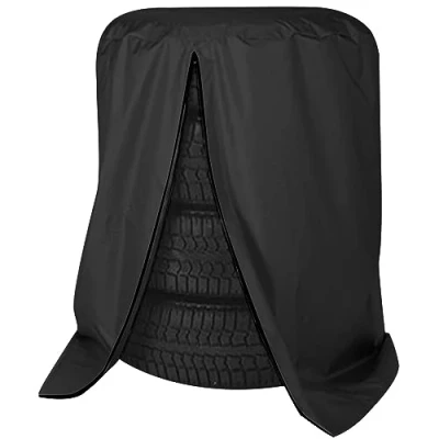 Abbildung von KYSUN Universale Reifenabdeckung für 4, Reifen Schutzhülle, Saisonale Reifentasche, Reifenhülle, Große Radabdeckung Wasserdicht, Autoreifen Tasche Taschen Reifenschutz, ∮75 * 115cm (Schwarz)
