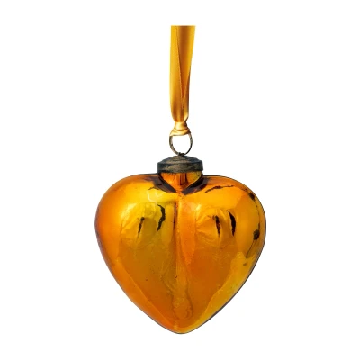 Abbildung von PIP STUDIO Ornament Glass Baumanhänger Heart Yellow 12,5 cm